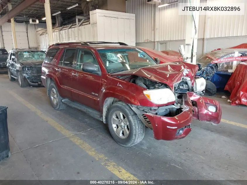 JTEBU14RX8K032896 2008 Toyota 4Runner Sr5 V6