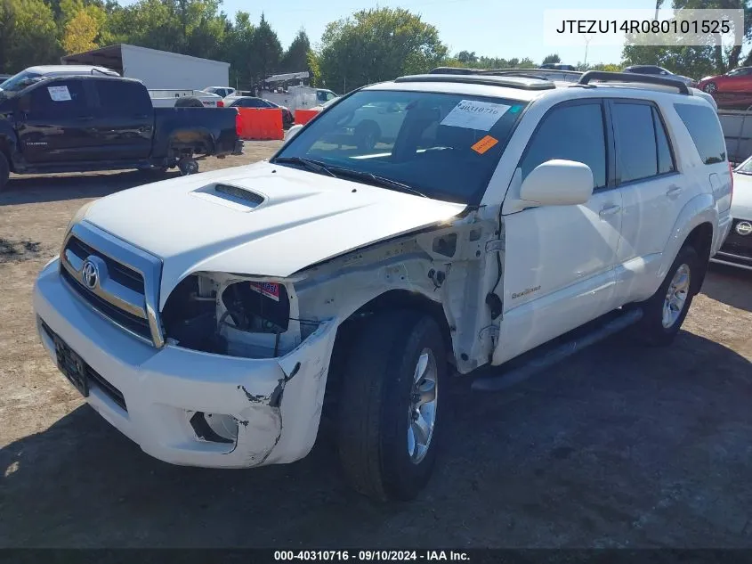 2008 Toyota 4Runner Sport V6 VIN: JTEZU14R080101525 Lot: 40310716