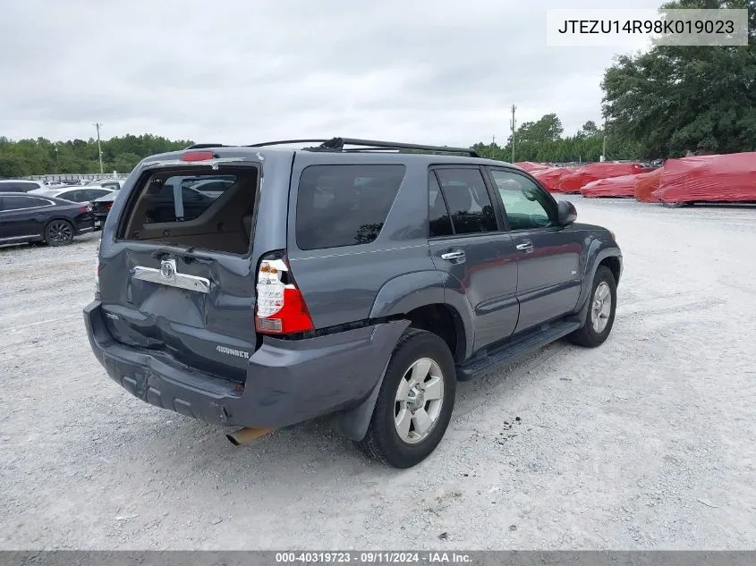 2008 Toyota 4Runner Sr5/Sport VIN: JTEZU14R98K019023 Lot: 40319723