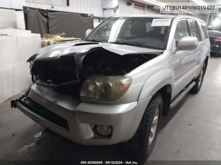 JTEBU14R98K019427 2008 Toyota 4Runner Sport V6