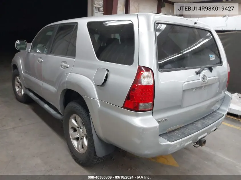 JTEBU14R98K019427 2008 Toyota 4Runner Sport V6