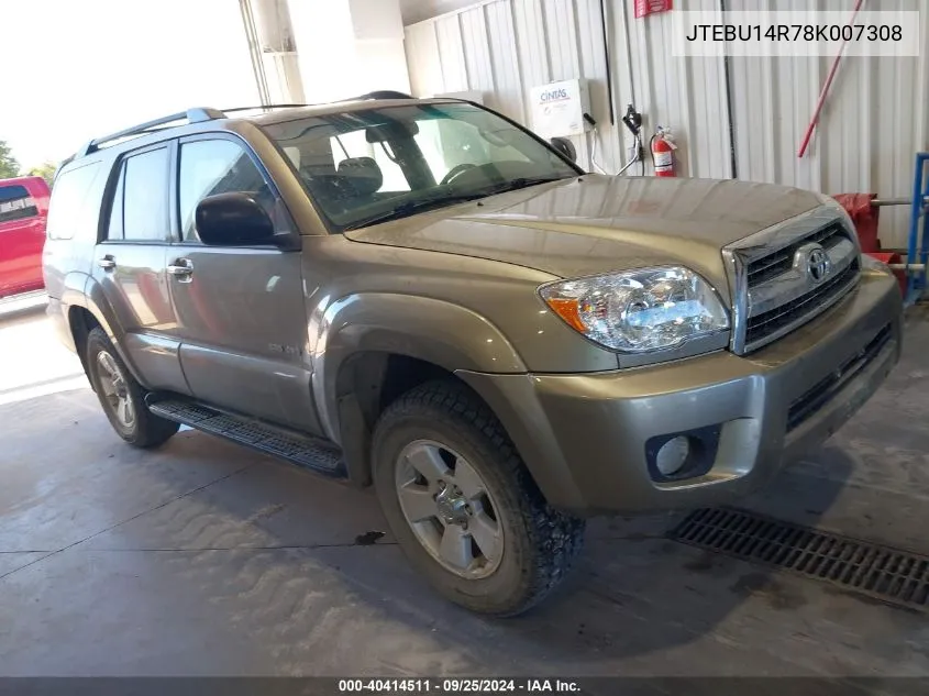 JTEBU14R78K007308 2008 Toyota 4Runner Sr5 V6