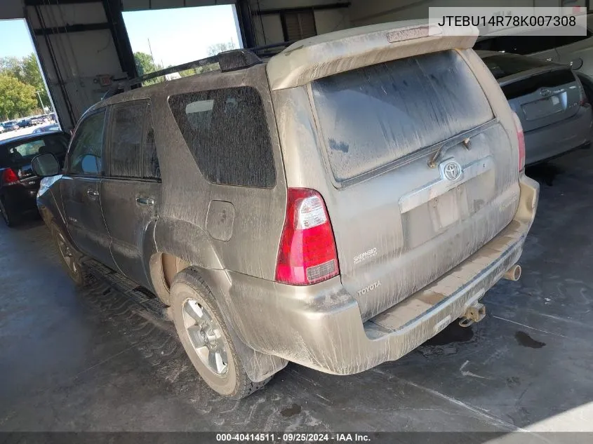 JTEBU14R78K007308 2008 Toyota 4Runner Sr5 V6