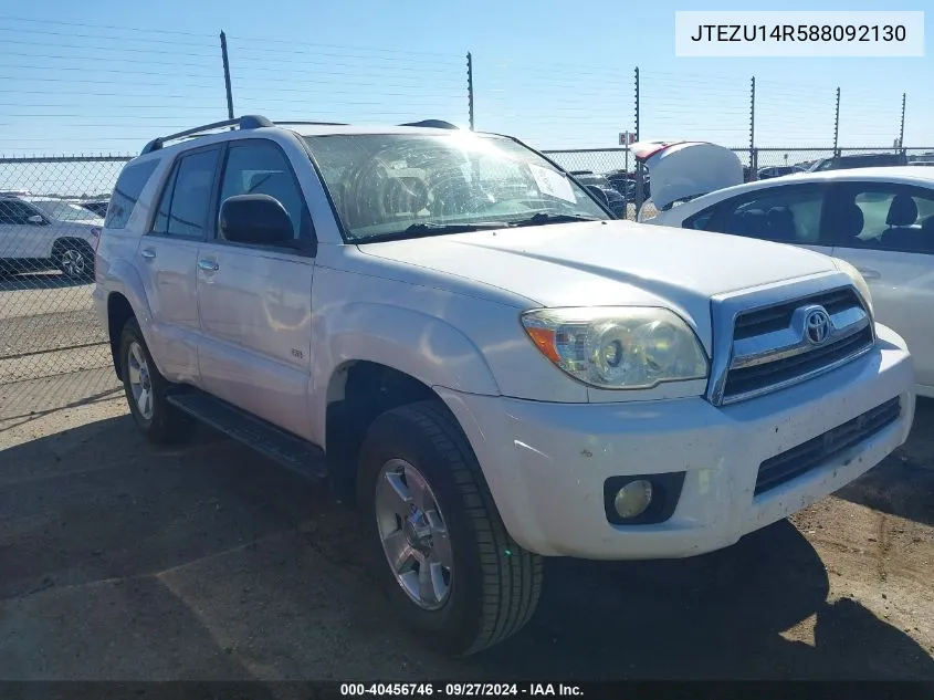 2008 Toyota 4Runner Sr5 V6 VIN: JTEZU14R588092130 Lot: 40456746