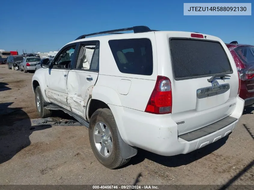 2008 Toyota 4Runner Sr5 V6 VIN: JTEZU14R588092130 Lot: 40456746