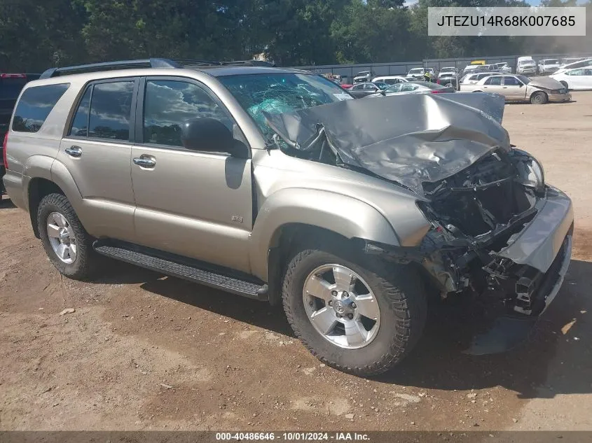 2008 Toyota 4Runner Sr5 V6 VIN: JTEZU14R68K007685 Lot: 40486646