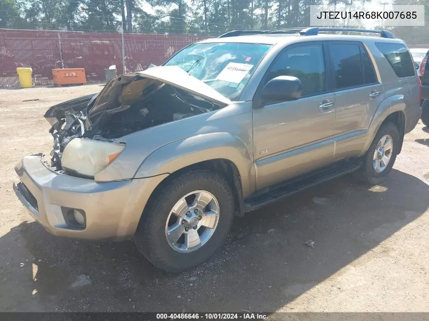 2008 Toyota 4Runner Sr5 V6 VIN: JTEZU14R68K007685 Lot: 40486646