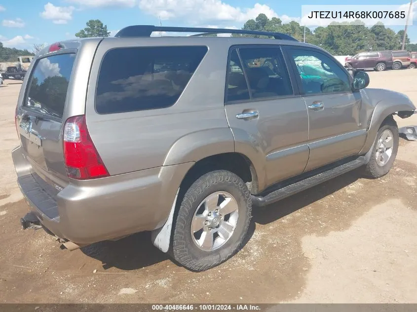 2008 Toyota 4Runner Sr5 V6 VIN: JTEZU14R68K007685 Lot: 40486646