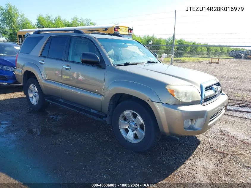 2008 Toyota 4Runner Sr5 V6 VIN: JTEZU14R28K016979 Lot: 40506083