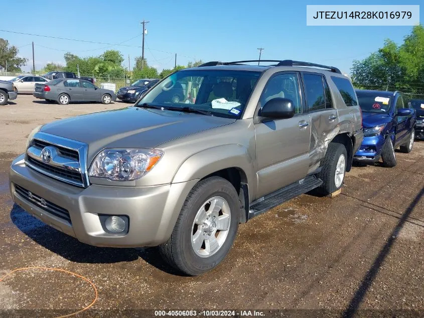 2008 Toyota 4Runner Sr5 V6 VIN: JTEZU14R28K016979 Lot: 40506083