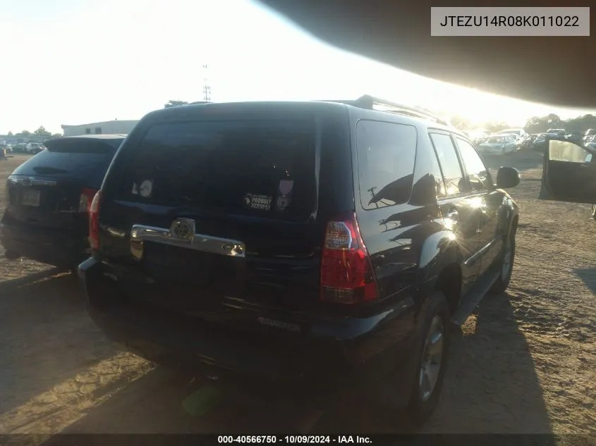 JTEZU14R08K011022 2008 Toyota 4Runner Sr5 V6