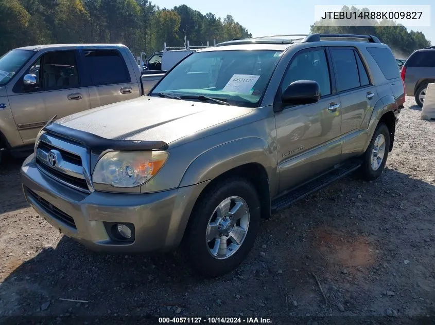 2008 Toyota 4Runner Sr5 V6 VIN: JTEBU14R88K009827 Lot: 40571127