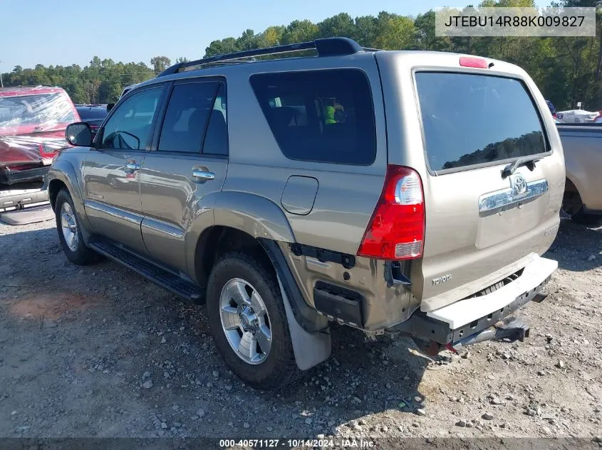 2008 Toyota 4Runner Sr5 V6 VIN: JTEBU14R88K009827 Lot: 40571127