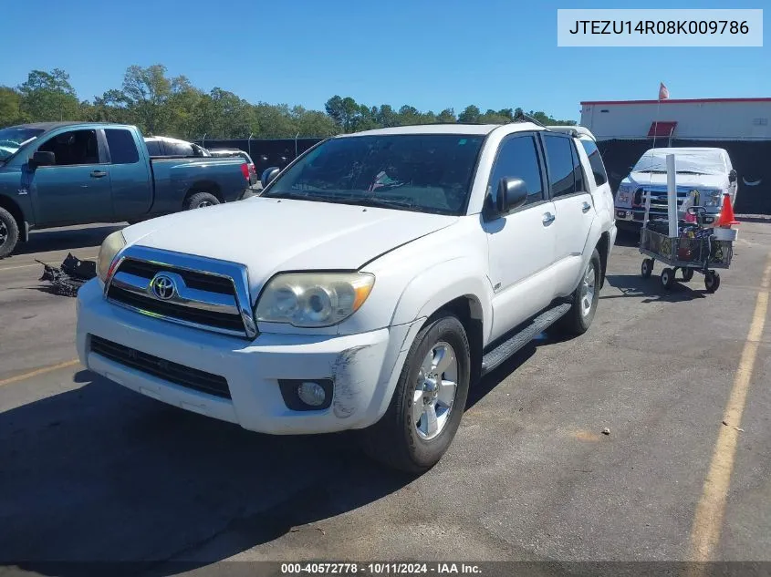 2008 Toyota 4Runner Sr5 V6 VIN: JTEZU14R08K009786 Lot: 40572778