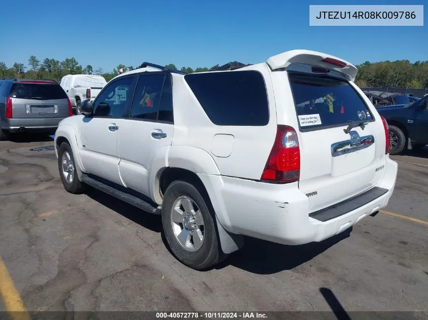 2008 Toyota 4Runner Sr5 V6 VIN: JTEZU14R08K009786 Lot: 40572778