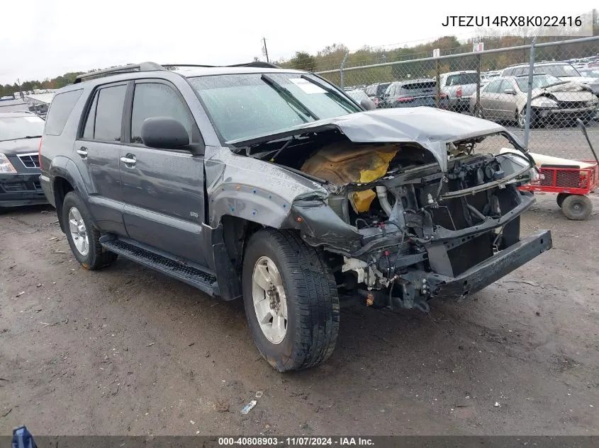 JTEZU14RX8K022416 2008 Toyota 4Runner Sr5 V6