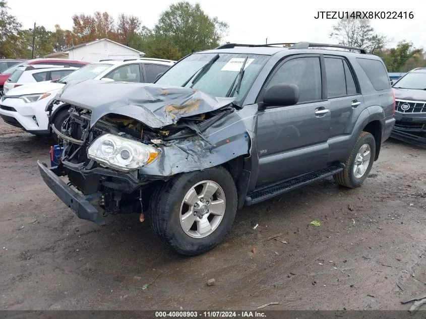 JTEZU14RX8K022416 2008 Toyota 4Runner Sr5 V6