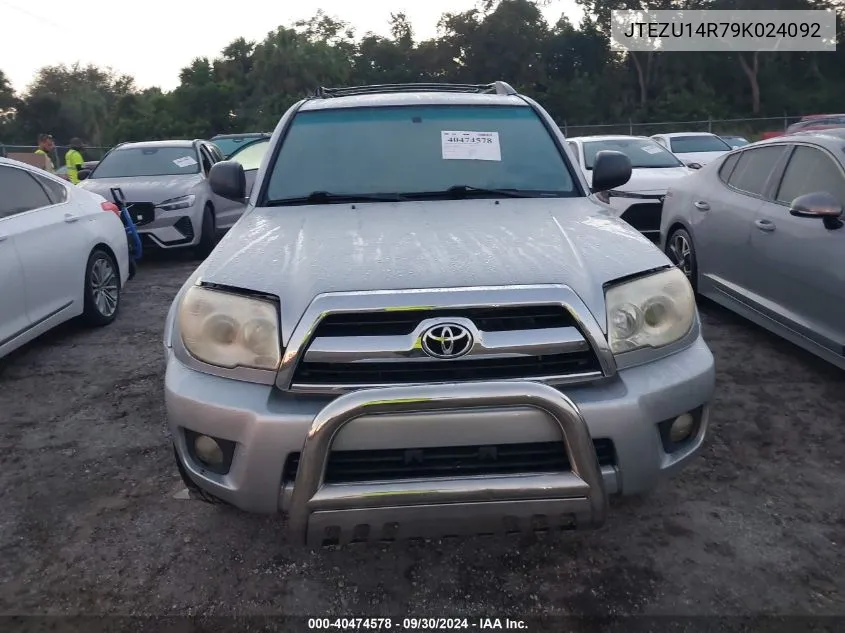 2009 Toyota 4Runner Sr5/Sport VIN: JTEZU14R79K024092 Lot: 40474578