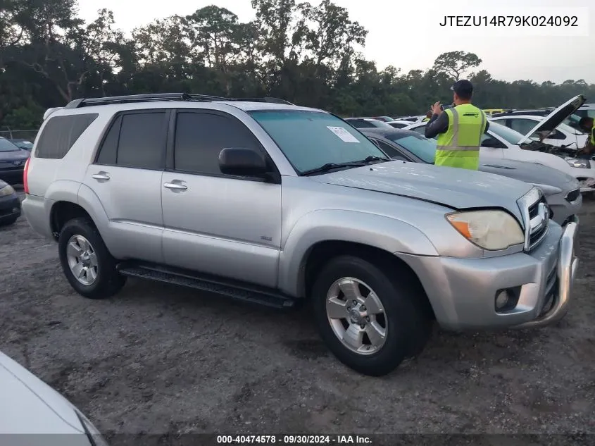 2009 Toyota 4Runner Sr5/Sport VIN: JTEZU14R79K024092 Lot: 40474578