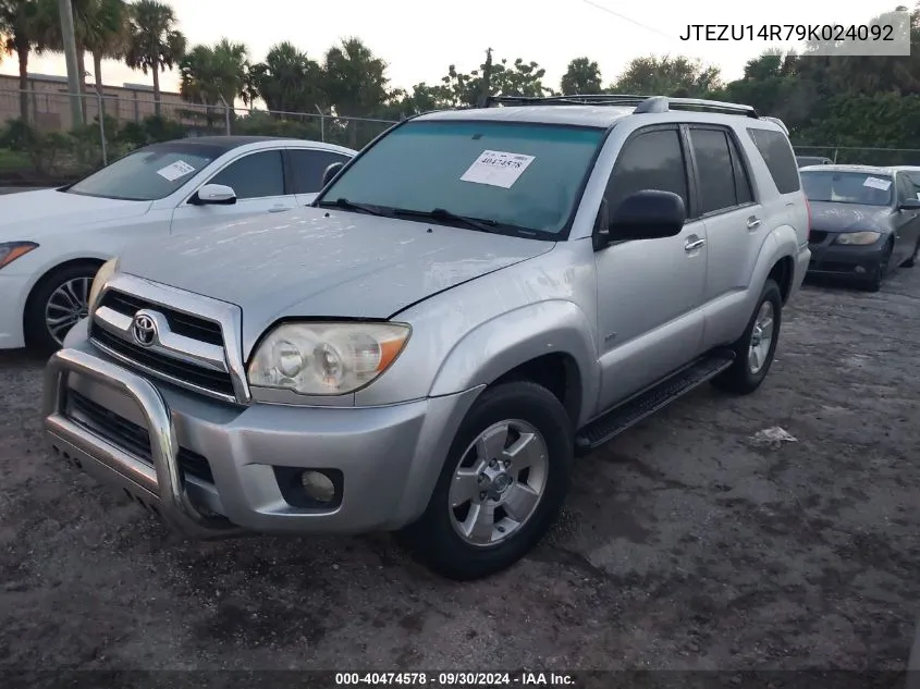 2009 Toyota 4Runner Sr5/Sport VIN: JTEZU14R79K024092 Lot: 40474578