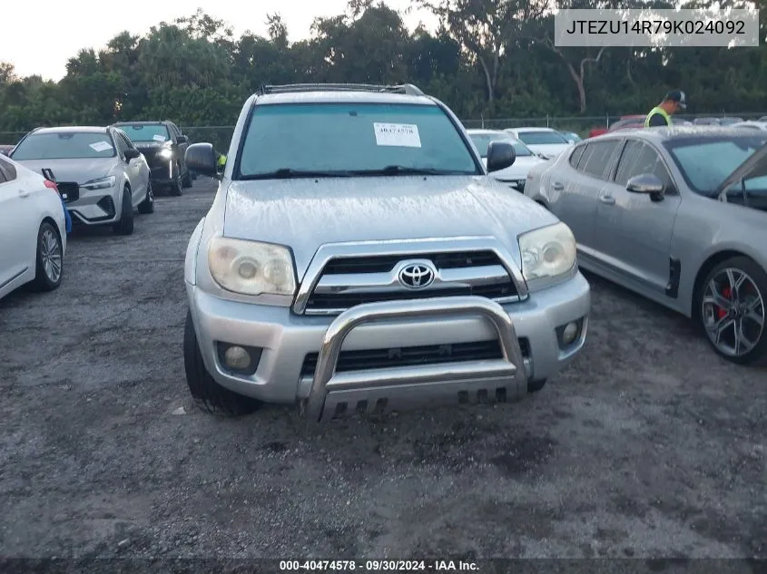 2009 Toyota 4Runner Sr5/Sport VIN: JTEZU14R79K024092 Lot: 40474578