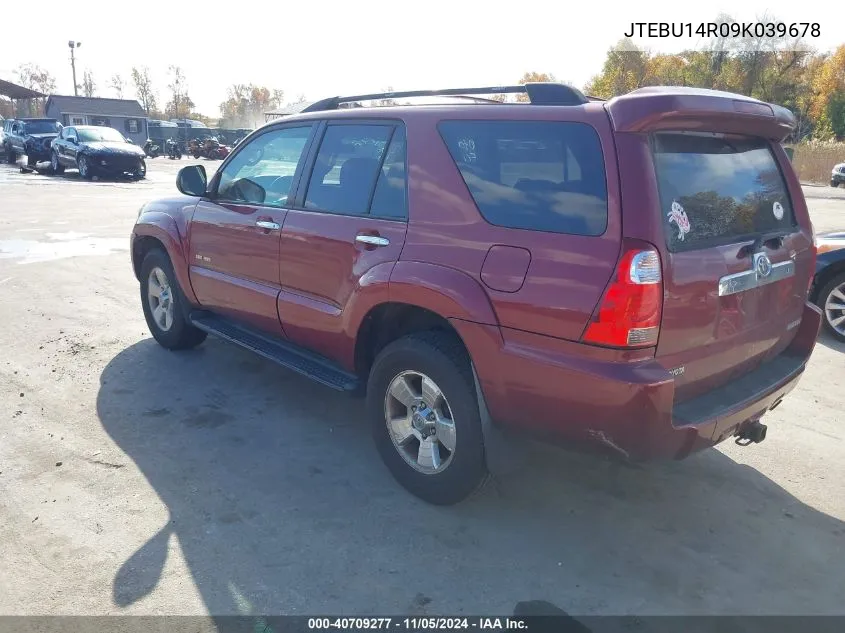 2009 Toyota 4Runner Sr5 V6 VIN: JTEBU14R09K039678 Lot: 40709277