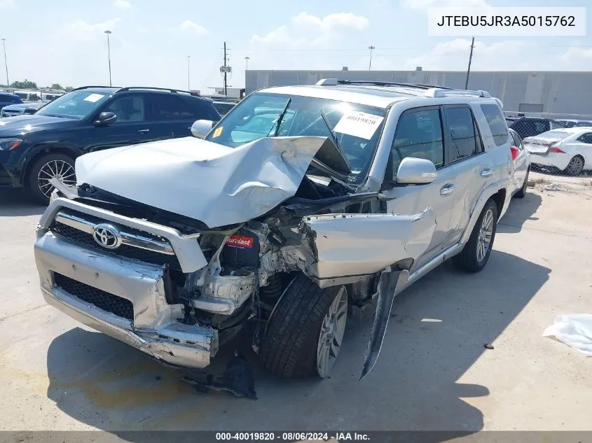 JTEBU5JR3A5015762 2010 Toyota 4Runner Limited V6