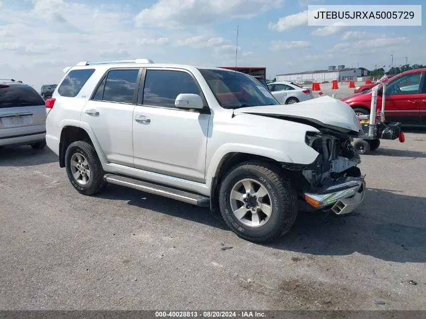 2010 Toyota 4Runner Sr5 V6 VIN: JTEBU5JRXA5005729 Lot: 40028813