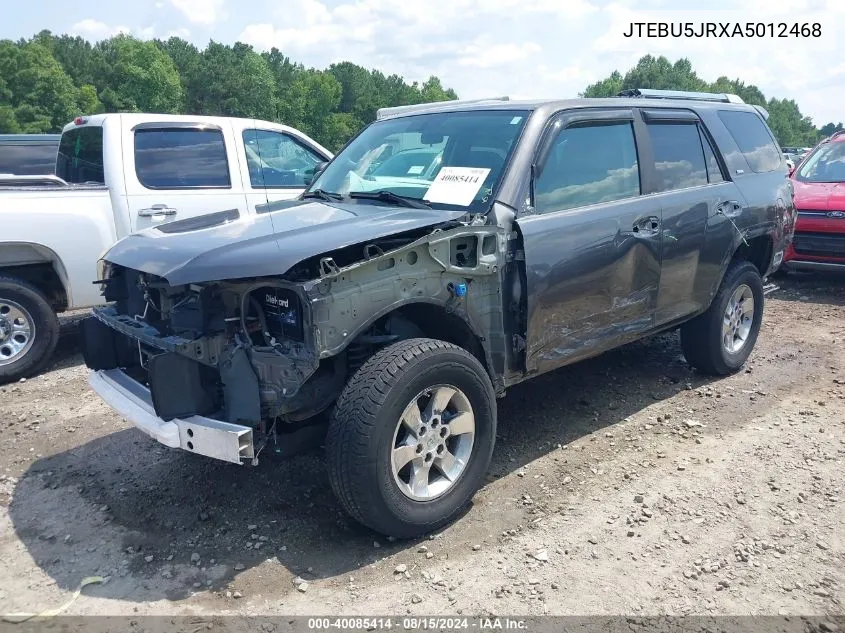 2010 Toyota 4Runner Sr5 V6 VIN: JTEBU5JRXA5012468 Lot: 40085414