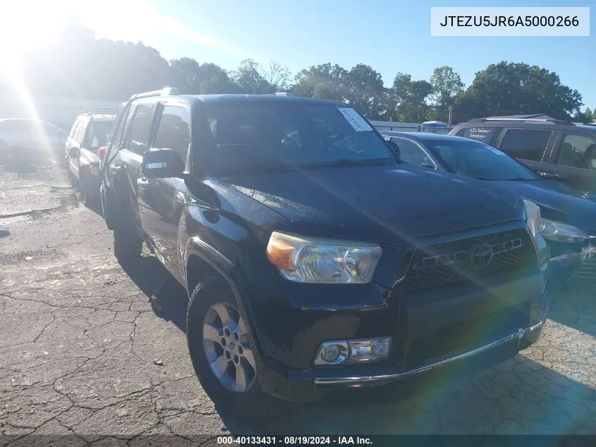 2010 Toyota 4Runner Sr5 V6 VIN: JTEZU5JR6A5000266 Lot: 40133431