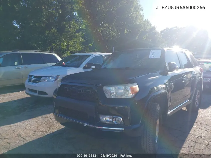 2010 Toyota 4Runner Sr5 V6 VIN: JTEZU5JR6A5000266 Lot: 40133431