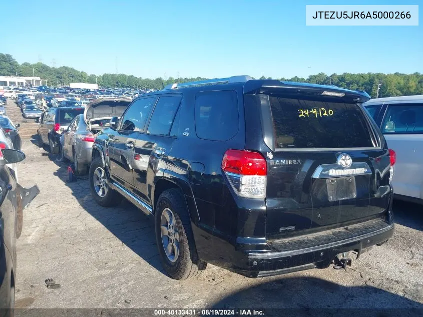 2010 Toyota 4Runner Sr5 V6 VIN: JTEZU5JR6A5000266 Lot: 40133431