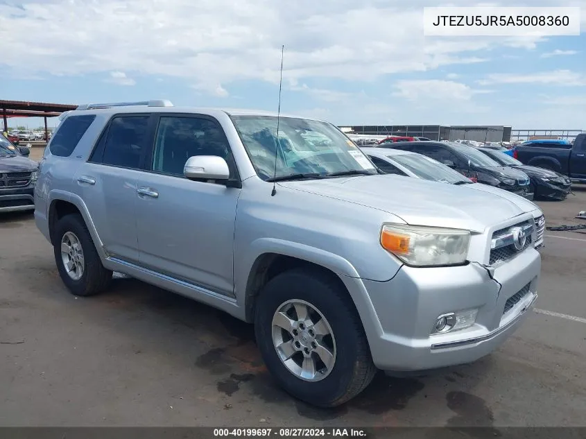 2010 Toyota 4Runner Sr5 V6 VIN: JTEZU5JR5A5008360 Lot: 40199697