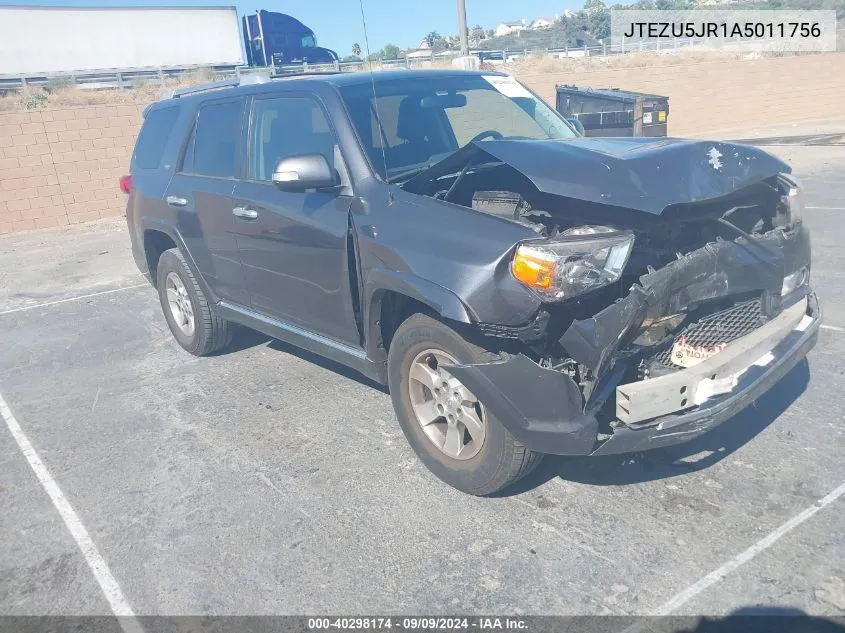 2010 Toyota 4Runner Sr5 V6 VIN: JTEZU5JR1A5011756 Lot: 40298174