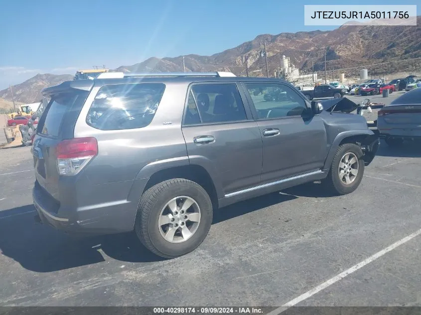 JTEZU5JR1A5011756 2010 Toyota 4Runner Sr5 V6