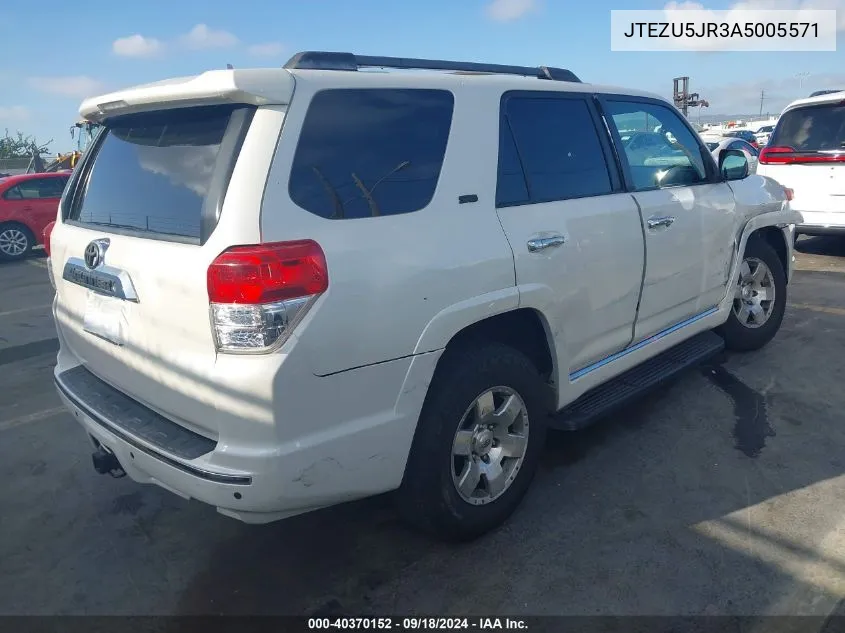 2010 Toyota 4Runner Sr5/Sport VIN: JTEZU5JR3A5005571 Lot: 40370152