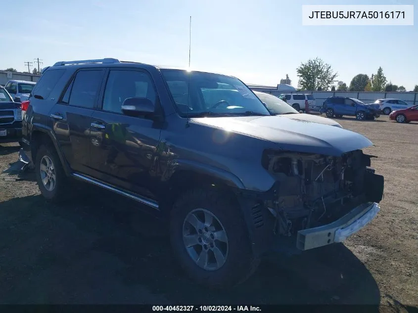 2010 Toyota 4Runner Sr5 V6 VIN: JTEBU5JR7A5016171 Lot: 40452327