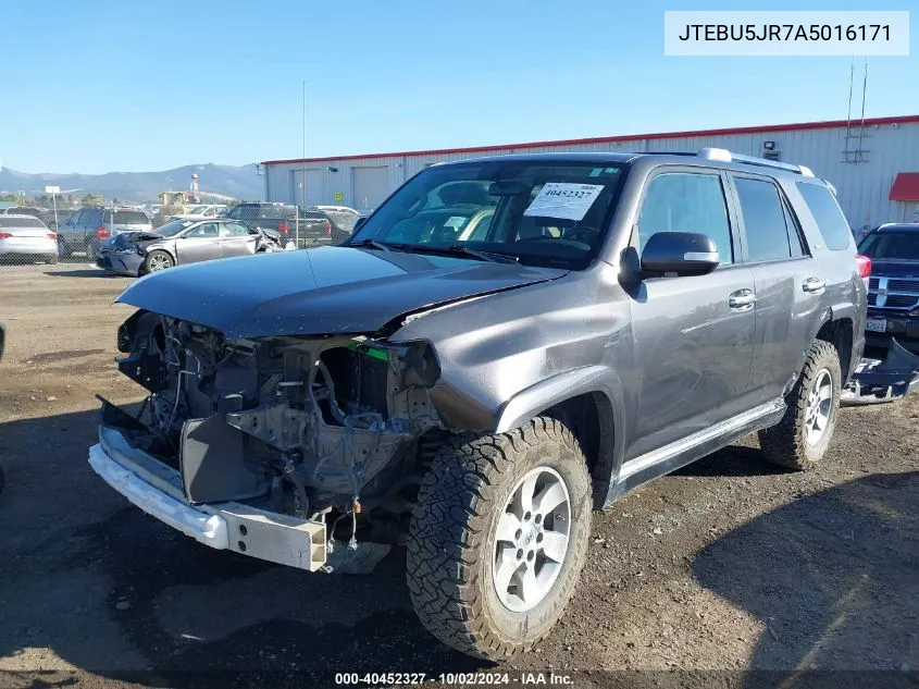 2010 Toyota 4Runner Sr5 V6 VIN: JTEBU5JR7A5016171 Lot: 40452327