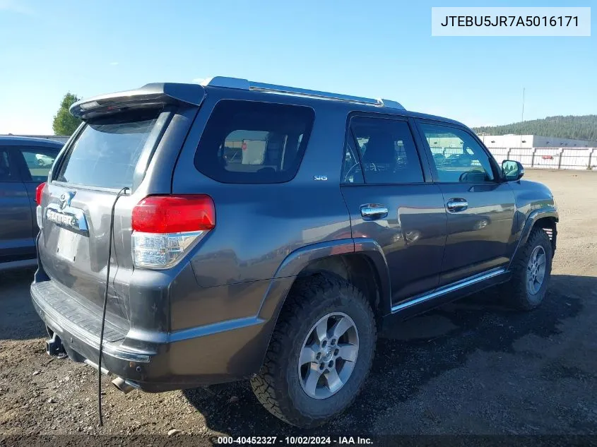 JTEBU5JR7A5016171 2010 Toyota 4Runner Sr5 V6