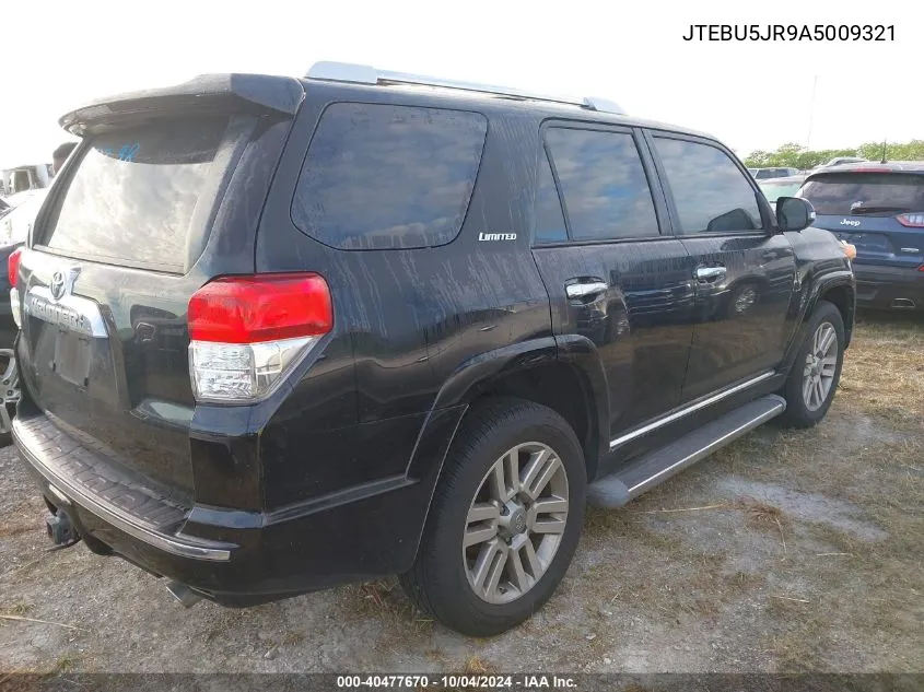 2010 Toyota 4Runner Limited V6 VIN: JTEBU5JR9A5009321 Lot: 40477670