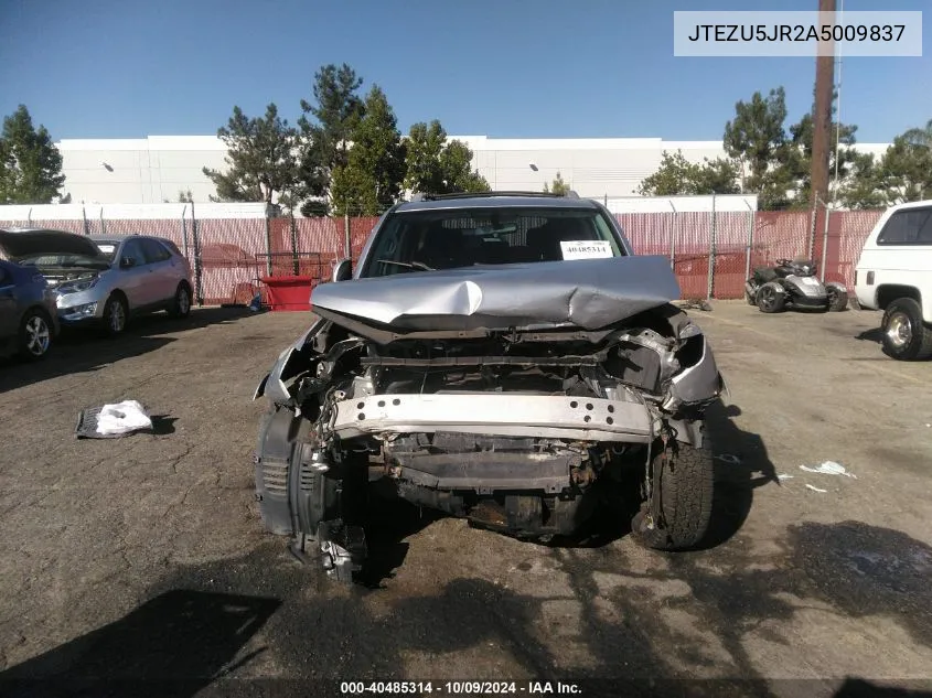 JTEZU5JR2A5009837 2010 Toyota 4Runner Sr5 V6