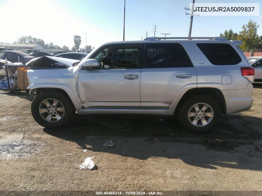 2010 Toyota 4Runner Sr5 V6 VIN: JTEZU5JR2A5009837 Lot: 40485314