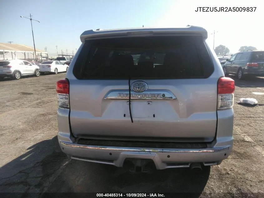 2010 Toyota 4Runner Sr5 V6 VIN: JTEZU5JR2A5009837 Lot: 40485314