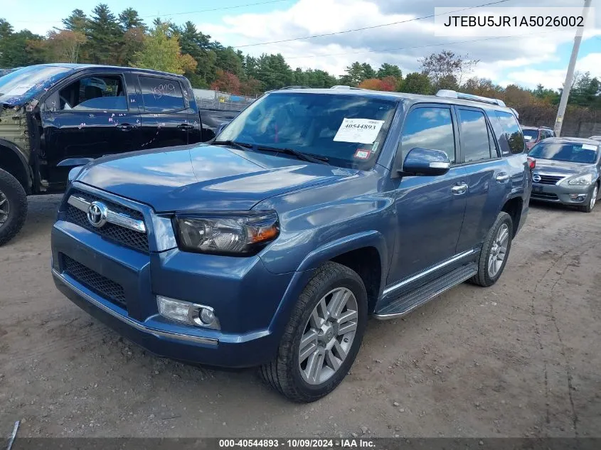 2010 Toyota 4Runner Limited V6 VIN: JTEBU5JR1A5026002 Lot: 40544893