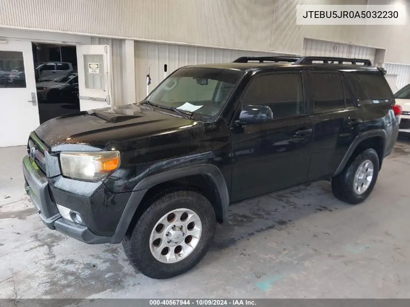 2010 Toyota 4Runner Trail V6 VIN: JTEBU5JR0A5032230 Lot: 40567944