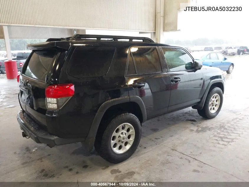 2010 Toyota 4Runner Trail V6 VIN: JTEBU5JR0A5032230 Lot: 40567944