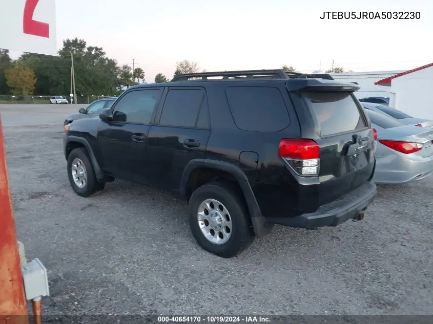 2010 Toyota 4Runner Trail V6 VIN: JTEBU5JR0A5032230 Lot: 40654170