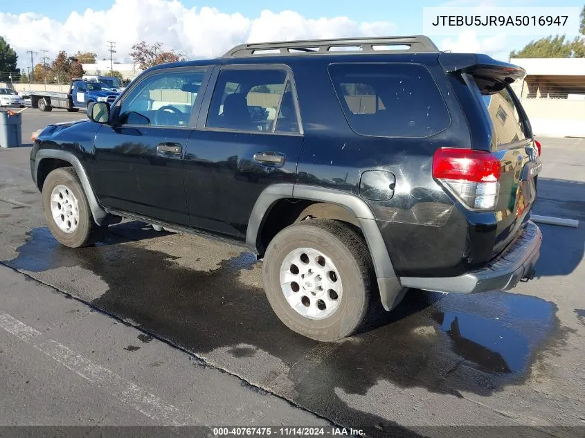 2010 Toyota 4Runner Trail V6 VIN: JTEBU5JR9A5016947 Lot: 40767475