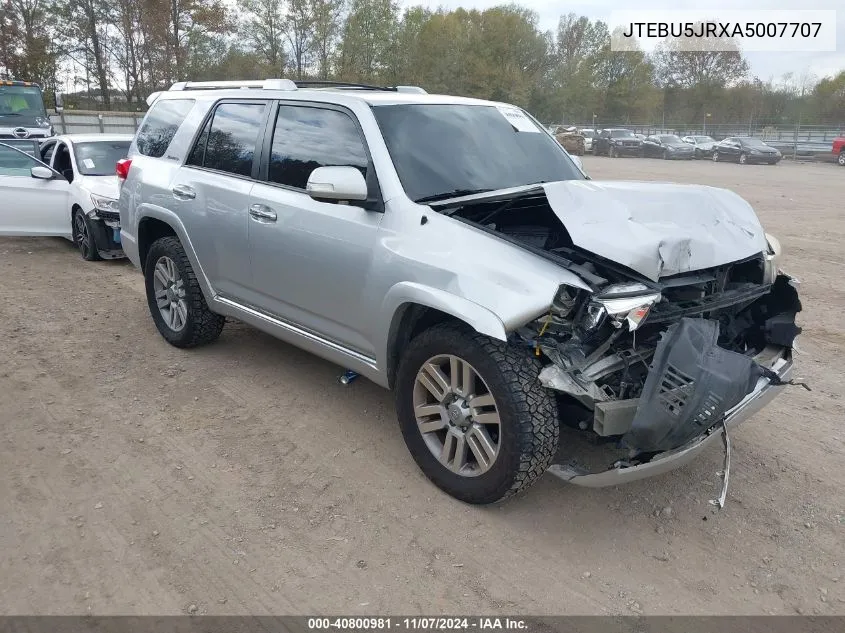 2010 Toyota 4Runner Limited V6 VIN: JTEBU5JRXA5007707 Lot: 40800981