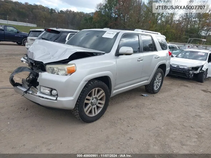 2010 Toyota 4Runner Limited V6 VIN: JTEBU5JRXA5007707 Lot: 40800981